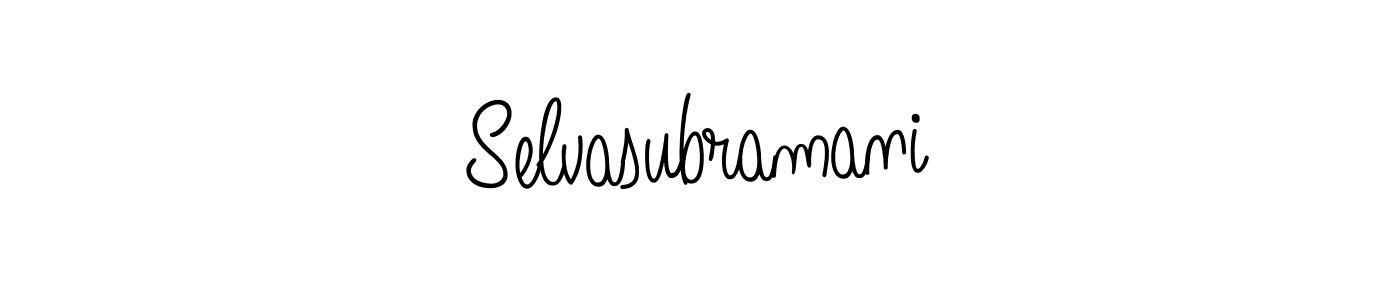 You should practise on your own different ways (Angelique-Rose-font-FFP) to write your name (Selvasubramani) in signature. don't let someone else do it for you. Selvasubramani signature style 5 images and pictures png