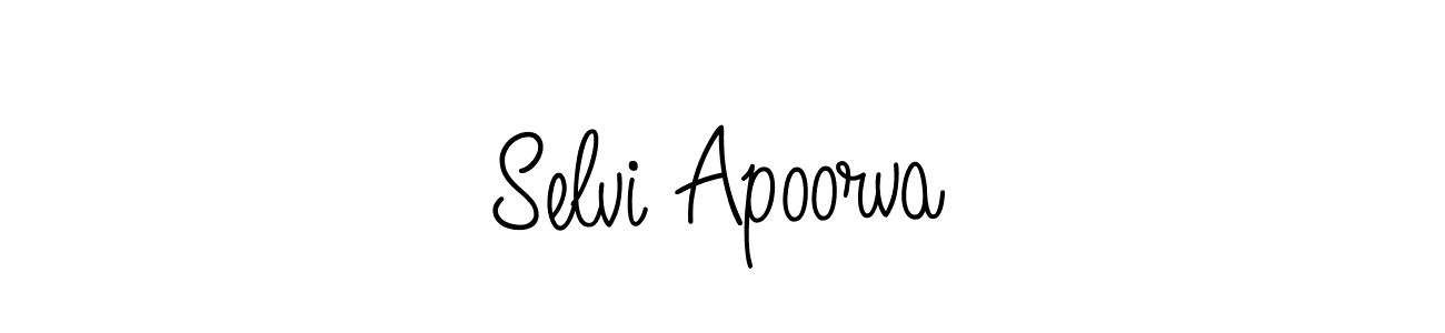 Use a signature maker to create a handwritten signature online. With this signature software, you can design (Angelique-Rose-font-FFP) your own signature for name Selvi Apoorva. Selvi Apoorva signature style 5 images and pictures png