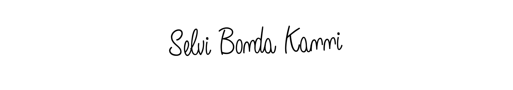 How to Draw Selvi Bonda Kanni signature style? Angelique-Rose-font-FFP is a latest design signature styles for name Selvi Bonda Kanni. Selvi Bonda Kanni signature style 5 images and pictures png