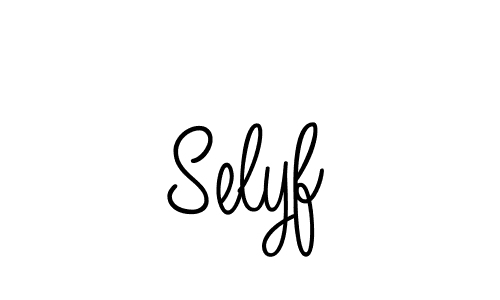 Use a signature maker to create a handwritten signature online. With this signature software, you can design (Angelique-Rose-font-FFP) your own signature for name Selyf. Selyf signature style 5 images and pictures png