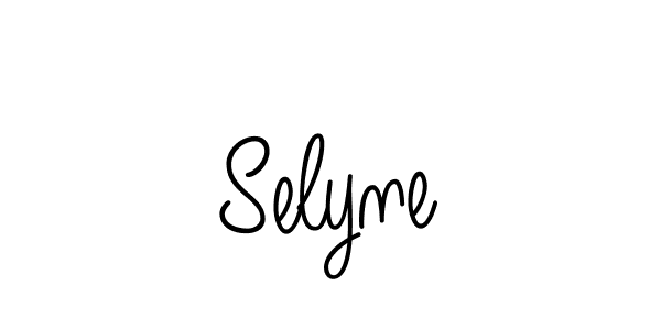 Use a signature maker to create a handwritten signature online. With this signature software, you can design (Angelique-Rose-font-FFP) your own signature for name Selyne. Selyne signature style 5 images and pictures png