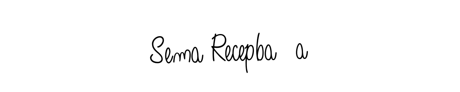 Create a beautiful signature design for name Sema RecepbaŞa. With this signature (Angelique-Rose-font-FFP) fonts, you can make a handwritten signature for free. Sema RecepbaŞa signature style 5 images and pictures png