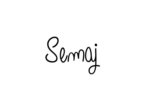 Design your own signature with our free online signature maker. With this signature software, you can create a handwritten (Angelique-Rose-font-FFP) signature for name Semaj. Semaj signature style 5 images and pictures png