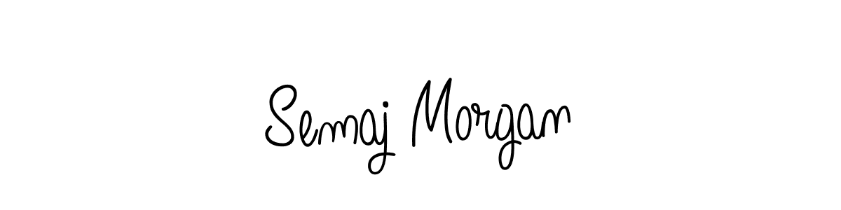 Use a signature maker to create a handwritten signature online. With this signature software, you can design (Angelique-Rose-font-FFP) your own signature for name Semaj Morgan. Semaj Morgan signature style 5 images and pictures png