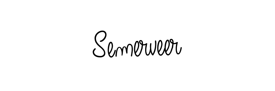 Create a beautiful signature design for name Semerveer. With this signature (Angelique-Rose-font-FFP) fonts, you can make a handwritten signature for free. Semerveer signature style 5 images and pictures png