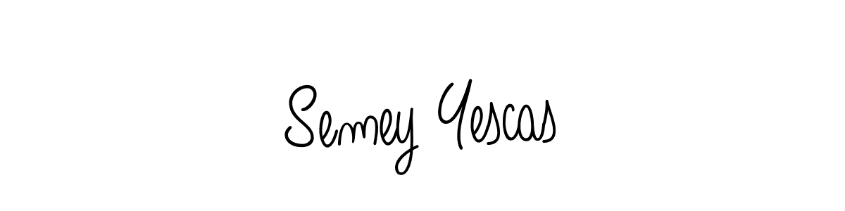 Semey Yescas stylish signature style. Best Handwritten Sign (Angelique-Rose-font-FFP) for my name. Handwritten Signature Collection Ideas for my name Semey Yescas. Semey Yescas signature style 5 images and pictures png