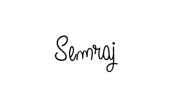 Make a beautiful signature design for name Semraj. With this signature (Angelique-Rose-font-FFP) style, you can create a handwritten signature for free. Semraj signature style 5 images and pictures png