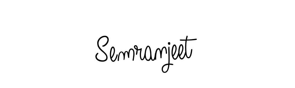How to make Semranjeet name signature. Use Angelique-Rose-font-FFP style for creating short signs online. This is the latest handwritten sign. Semranjeet signature style 5 images and pictures png
