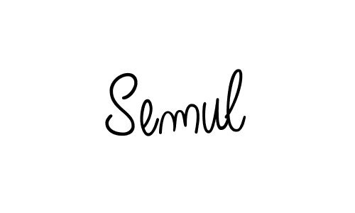 Design your own signature with our free online signature maker. With this signature software, you can create a handwritten (Angelique-Rose-font-FFP) signature for name Semul. Semul signature style 5 images and pictures png