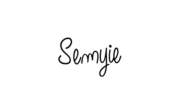 Use a signature maker to create a handwritten signature online. With this signature software, you can design (Angelique-Rose-font-FFP) your own signature for name Semyie. Semyie signature style 5 images and pictures png
