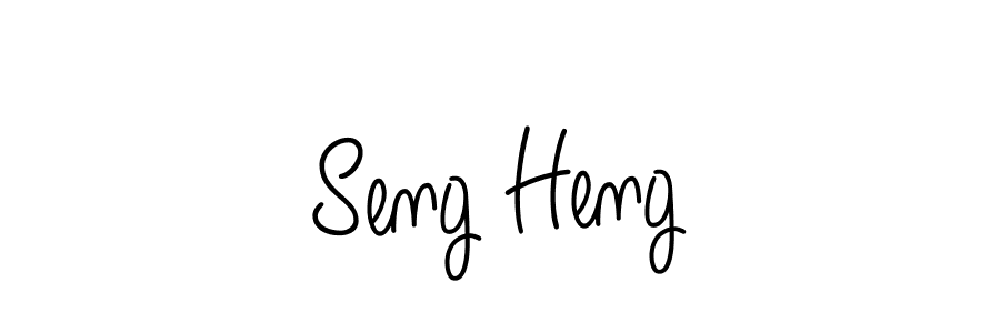 You should practise on your own different ways (Angelique-Rose-font-FFP) to write your name (Seng Heng) in signature. don't let someone else do it for you. Seng Heng signature style 5 images and pictures png