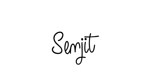 You should practise on your own different ways (Angelique-Rose-font-FFP) to write your name (Senjit) in signature. don't let someone else do it for you. Senjit signature style 5 images and pictures png