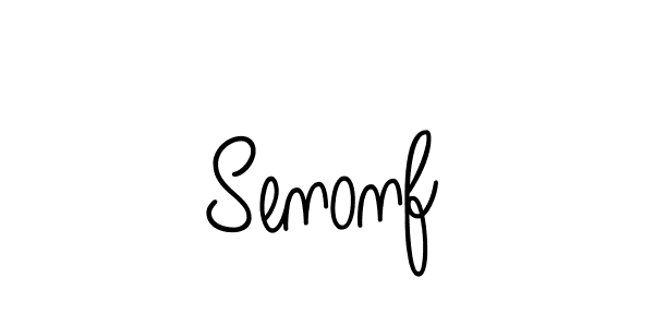 You should practise on your own different ways (Angelique-Rose-font-FFP) to write your name (Senonf) in signature. don't let someone else do it for you. Senonf signature style 5 images and pictures png