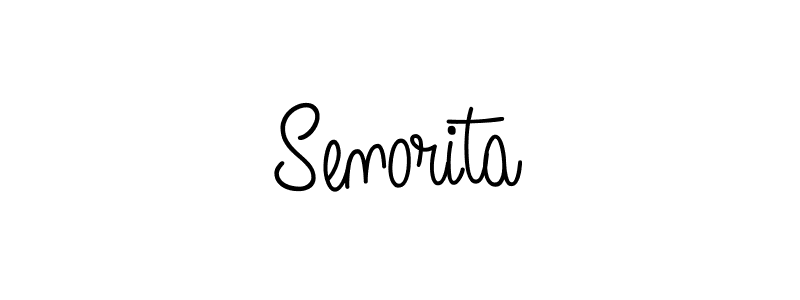 Make a beautiful signature design for name Senorita. With this signature (Angelique-Rose-font-FFP) style, you can create a handwritten signature for free. Senorita signature style 5 images and pictures png