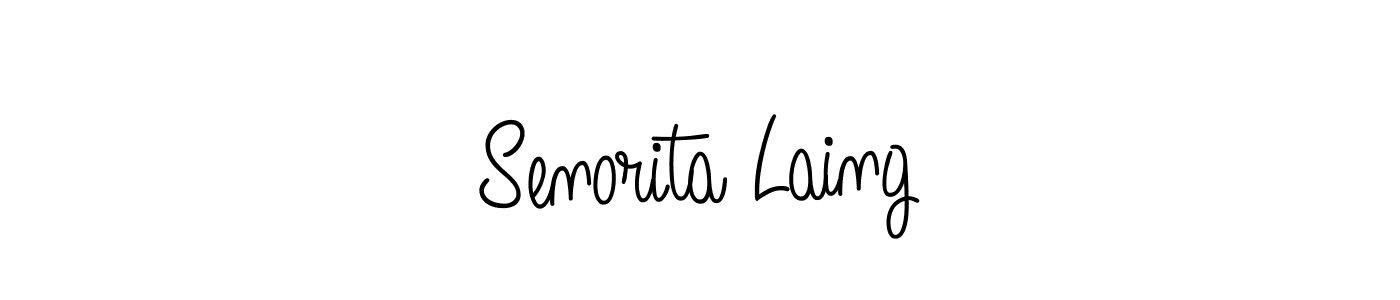 Once you've used our free online signature maker to create your best signature Angelique-Rose-font-FFP style, it's time to enjoy all of the benefits that Senorita Laing name signing documents. Senorita Laing signature style 5 images and pictures png