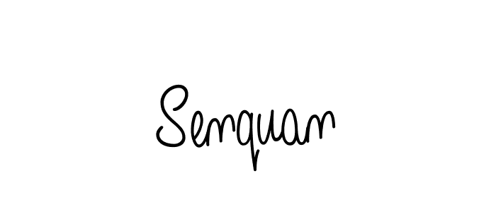 Make a beautiful signature design for name Senquan. With this signature (Angelique-Rose-font-FFP) style, you can create a handwritten signature for free. Senquan signature style 5 images and pictures png