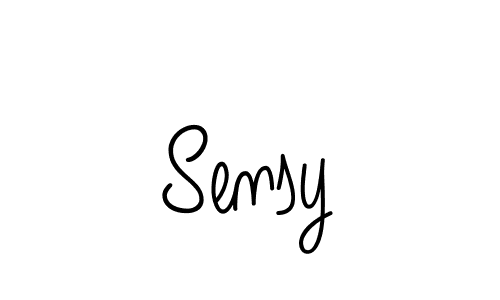 You should practise on your own different ways (Angelique-Rose-font-FFP) to write your name (Sensy) in signature. don't let someone else do it for you. Sensy signature style 5 images and pictures png
