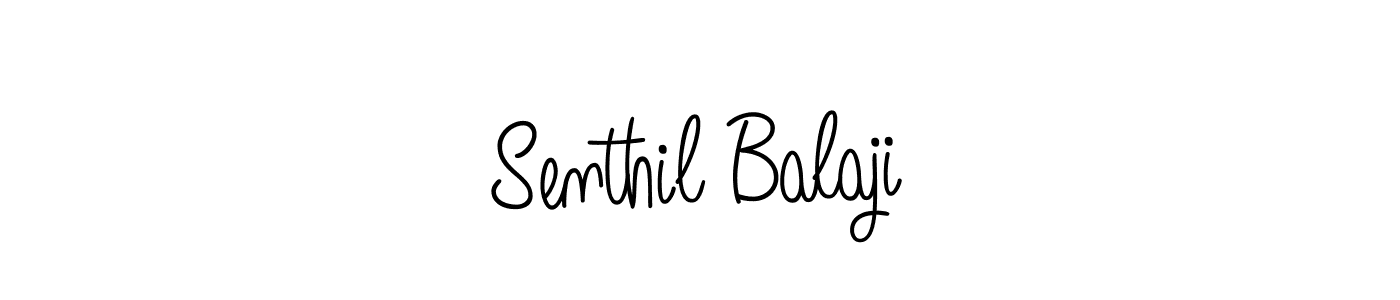 Design your own signature with our free online signature maker. With this signature software, you can create a handwritten (Angelique-Rose-font-FFP) signature for name Senthil Balaji. Senthil Balaji signature style 5 images and pictures png