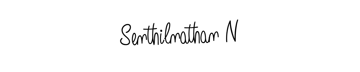 Make a beautiful signature design for name Senthilnathan N. With this signature (Angelique-Rose-font-FFP) style, you can create a handwritten signature for free. Senthilnathan N signature style 5 images and pictures png