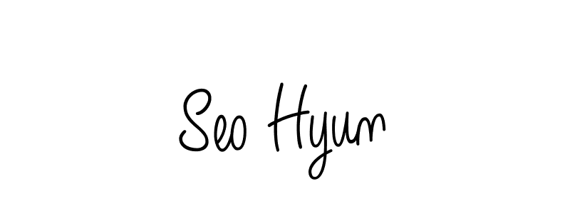 You should practise on your own different ways (Angelique-Rose-font-FFP) to write your name (Seo Hyun) in signature. don't let someone else do it for you. Seo Hyun signature style 5 images and pictures png