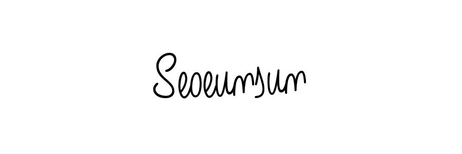 Seoeunsun stylish signature style. Best Handwritten Sign (Angelique-Rose-font-FFP) for my name. Handwritten Signature Collection Ideas for my name Seoeunsun. Seoeunsun signature style 5 images and pictures png