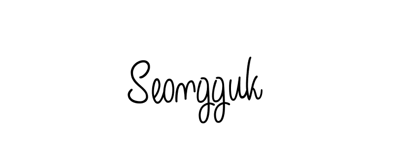Make a beautiful signature design for name Seongguk. With this signature (Angelique-Rose-font-FFP) style, you can create a handwritten signature for free. Seongguk signature style 5 images and pictures png