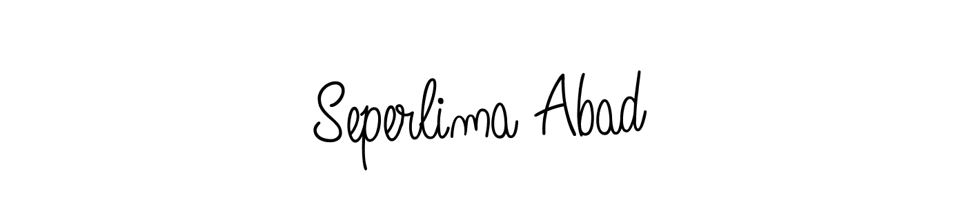 if you are searching for the best signature style for your name Seperlima Abad. so please give up your signature search. here we have designed multiple signature styles  using Angelique-Rose-font-FFP. Seperlima Abad signature style 5 images and pictures png