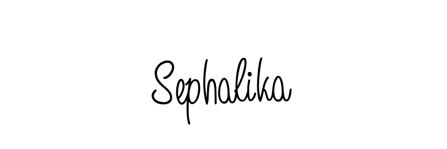 Use a signature maker to create a handwritten signature online. With this signature software, you can design (Angelique-Rose-font-FFP) your own signature for name Sephalika. Sephalika signature style 5 images and pictures png