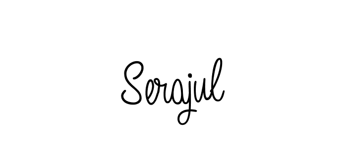 Design your own signature with our free online signature maker. With this signature software, you can create a handwritten (Angelique-Rose-font-FFP) signature for name Serajul. Serajul signature style 5 images and pictures png