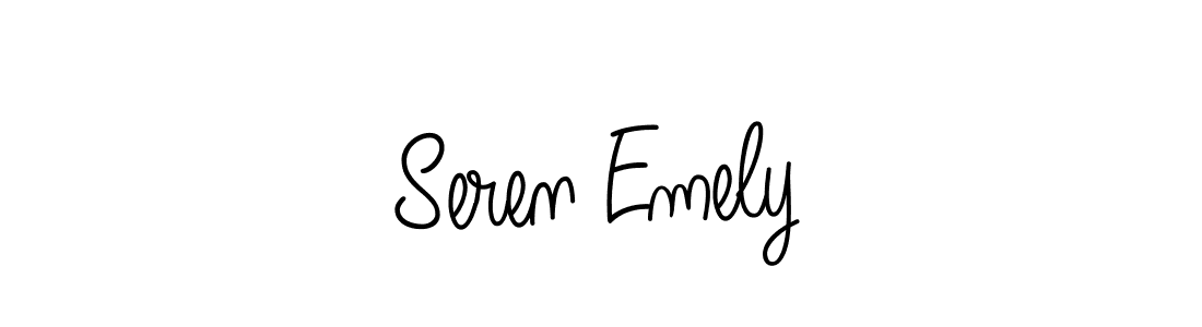 Make a beautiful signature design for name Seren Emely. With this signature (Angelique-Rose-font-FFP) style, you can create a handwritten signature for free. Seren Emely signature style 5 images and pictures png