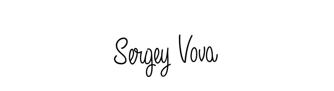 Use a signature maker to create a handwritten signature online. With this signature software, you can design (Angelique-Rose-font-FFP) your own signature for name Sergey Vova. Sergey Vova signature style 5 images and pictures png