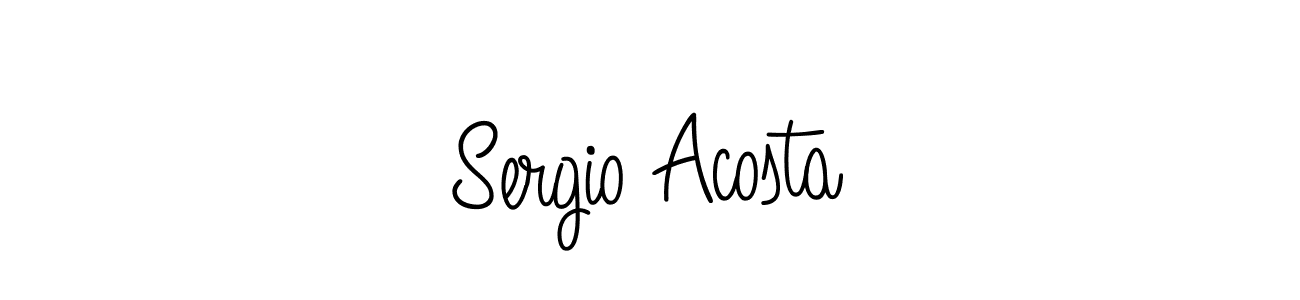 Sergio Acosta stylish signature style. Best Handwritten Sign (Angelique-Rose-font-FFP) for my name. Handwritten Signature Collection Ideas for my name Sergio Acosta. Sergio Acosta signature style 5 images and pictures png