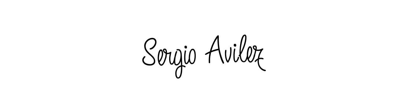 Use a signature maker to create a handwritten signature online. With this signature software, you can design (Angelique-Rose-font-FFP) your own signature for name Sergio Avilez. Sergio Avilez signature style 5 images and pictures png