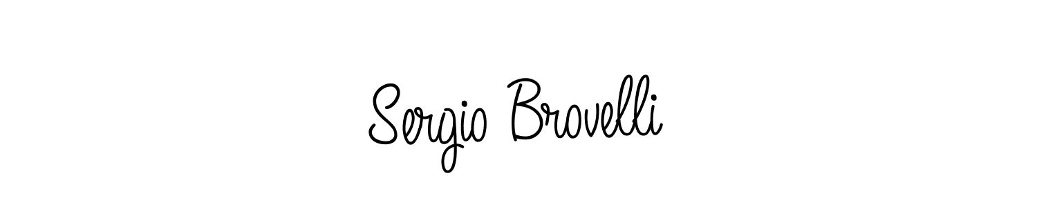 Make a beautiful signature design for name Sergio Brovelli. With this signature (Angelique-Rose-font-FFP) style, you can create a handwritten signature for free. Sergio Brovelli signature style 5 images and pictures png