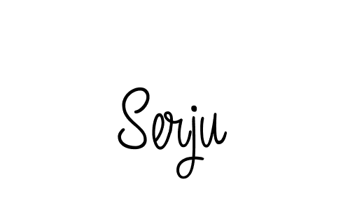 Make a beautiful signature design for name Serju. With this signature (Angelique-Rose-font-FFP) style, you can create a handwritten signature for free. Serju signature style 5 images and pictures png
