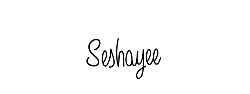 You should practise on your own different ways (Angelique-Rose-font-FFP) to write your name (Seshayee) in signature. don't let someone else do it for you. Seshayee signature style 5 images and pictures png