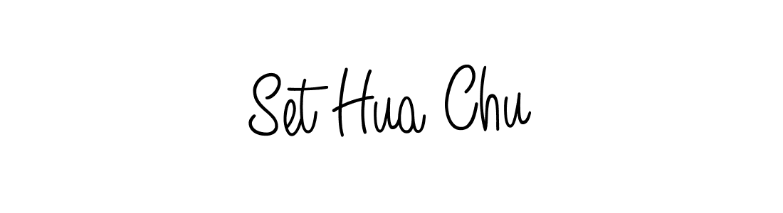 How to make Set Hua Chu name signature. Use Angelique-Rose-font-FFP style for creating short signs online. This is the latest handwritten sign. Set Hua Chu signature style 5 images and pictures png