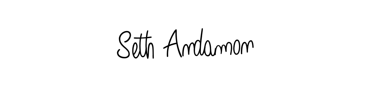 Create a beautiful signature design for name Seth Andamon. With this signature (Angelique-Rose-font-FFP) fonts, you can make a handwritten signature for free. Seth Andamon signature style 5 images and pictures png