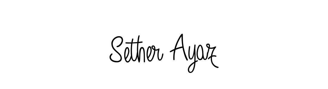 Design your own signature with our free online signature maker. With this signature software, you can create a handwritten (Angelique-Rose-font-FFP) signature for name Sether Ayaz. Sether Ayaz signature style 5 images and pictures png