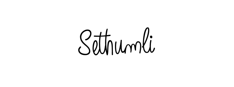 How to make Sethumli signature? Angelique-Rose-font-FFP is a professional autograph style. Create handwritten signature for Sethumli name. Sethumli signature style 5 images and pictures png