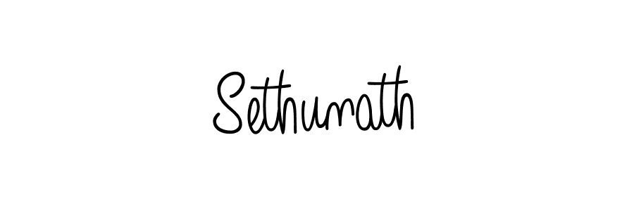 Make a beautiful signature design for name Sethunath. With this signature (Angelique-Rose-font-FFP) style, you can create a handwritten signature for free. Sethunath signature style 5 images and pictures png