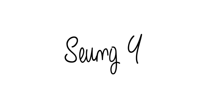 Seung Y stylish signature style. Best Handwritten Sign (Angelique-Rose-font-FFP) for my name. Handwritten Signature Collection Ideas for my name Seung Y. Seung Y signature style 5 images and pictures png
