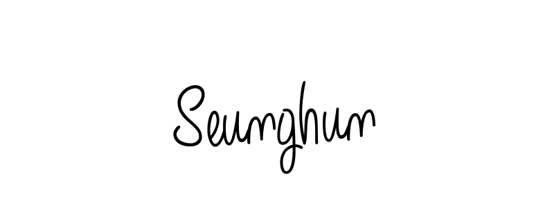 The best way (Angelique-Rose-font-FFP) to make a short signature is to pick only two or three words in your name. The name Seunghun include a total of six letters. For converting this name. Seunghun signature style 5 images and pictures png