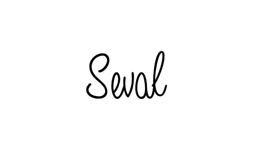 You should practise on your own different ways (Angelique-Rose-font-FFP) to write your name (Seval) in signature. don't let someone else do it for you. Seval signature style 5 images and pictures png