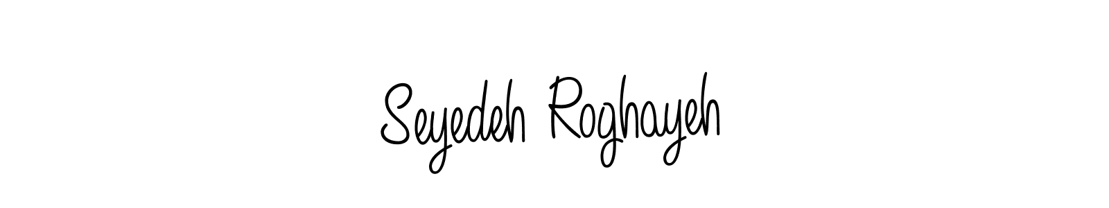 How to Draw Seyedeh Roghayeh signature style? Angelique-Rose-font-FFP is a latest design signature styles for name Seyedeh Roghayeh. Seyedeh Roghayeh signature style 5 images and pictures png