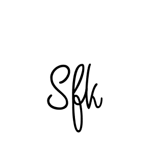 The best way (Angelique-Rose-font-FFP) to make a short signature is to pick only two or three words in your name. The name Sfk include a total of six letters. For converting this name. Sfk signature style 5 images and pictures png