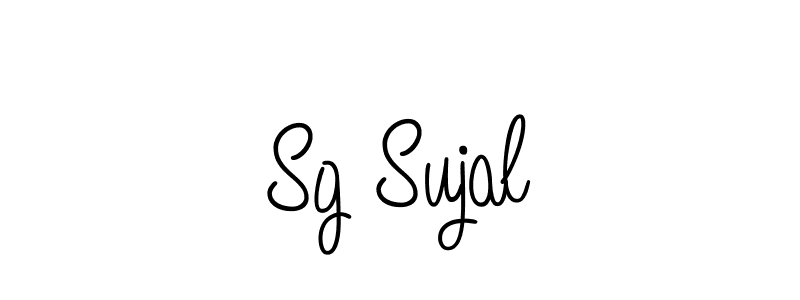 How to make Sg Sujal name signature. Use Angelique-Rose-font-FFP style for creating short signs online. This is the latest handwritten sign. Sg Sujal signature style 5 images and pictures png