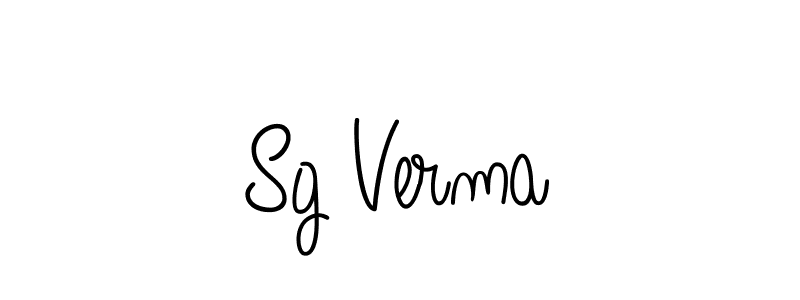 How to make Sg Verma name signature. Use Angelique-Rose-font-FFP style for creating short signs online. This is the latest handwritten sign. Sg Verma signature style 5 images and pictures png