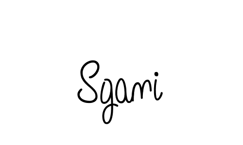 Make a beautiful signature design for name Sgani. With this signature (Angelique-Rose-font-FFP) style, you can create a handwritten signature for free. Sgani signature style 5 images and pictures png