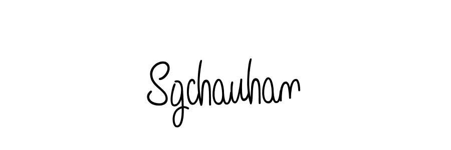 Sgchauhan stylish signature style. Best Handwritten Sign (Angelique-Rose-font-FFP) for my name. Handwritten Signature Collection Ideas for my name Sgchauhan. Sgchauhan signature style 5 images and pictures png